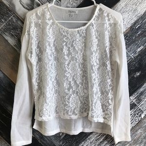 Olsenboye Lace Front Long Sleeve